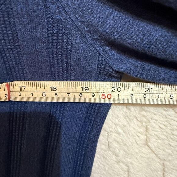 Tasso Elba Sweater Mens‎ M Navy Blue Cozy stretch zip up Please Read - Picture 4 of 11